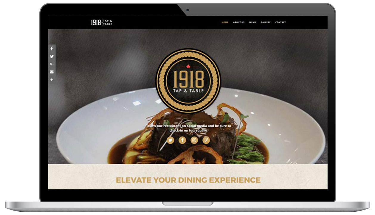 1918 Tap & Table Restaurant - Website