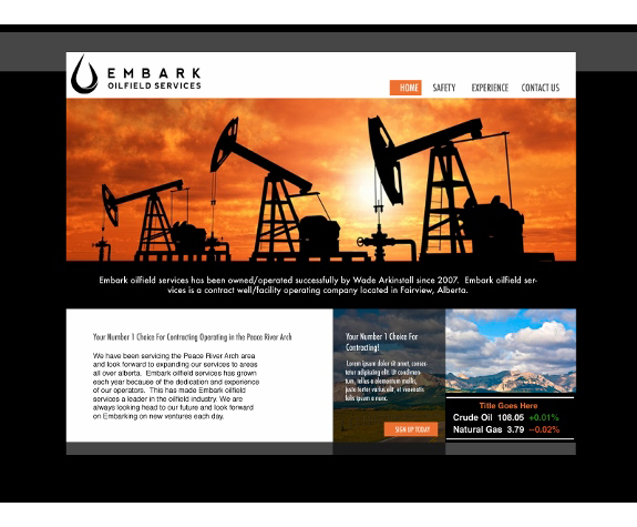 Embark Oilfield Services - Website